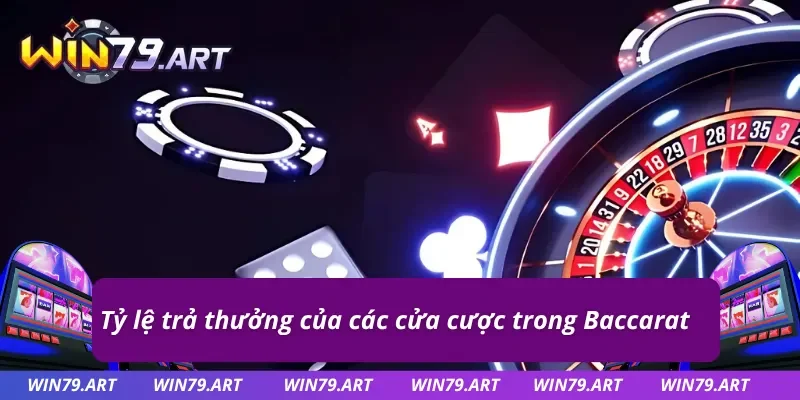 Tỷ lệ ăn thưởng của các cửa cược trong Baccarat Win79